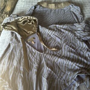 Victoria's Secret Blue and black Zebra Print Hoodie and pants set